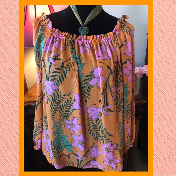 Gibson Latimer off-the-shoulder BLOUSE - Picture 3 of 8